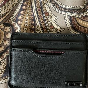 Men’s TUMI black leather wallet/money clip